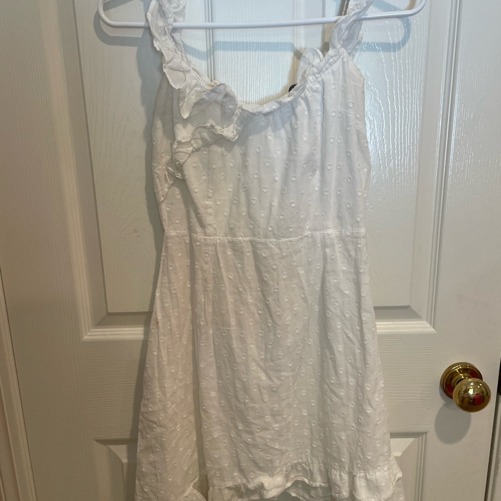 White patterned mini dress